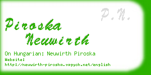 piroska neuwirth business card